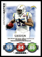 2010 Topps Attax Code Cards Antonio Gates #NNO San Diego Chargers