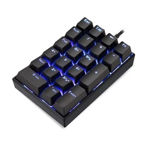 K23 Mechanical Numeric Keypad Wired 21 Keys Mini Numpad Portable Red Switch - Picture 1 of 7