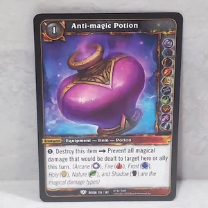 World Of Warcraft Reign Of Fire Anti-Magic Potion 174/197 TCG Card - Picture 1 of 2