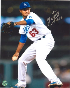 YIMI GARCIA Rookie Signed 8x10 L.A. Dodgers Photo--Up Close - 2018 NO HITTER - Picture 1 of 2