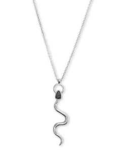 $39 Lucky Brand silver tone Snake pendant necklace 30" plus ext Lc150D - Picture 1 of 9
