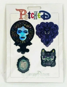 Disney Parks Haunted Mansion 4 toppe da cucire logo Madame Leota-Folish Mortals - Foto 1 di 12