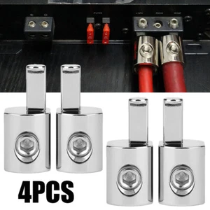 4Pcs 1/0 Gauge To 4 Gauge Pin AWG Power Wire Reducer Car Audio Amp Terminal USA - Picture 1 of 10