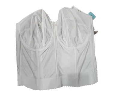 Sujetador sin tirantes Goddess blanco largo corsé bustier nuevo con etiquetas para mujer 34FF Foto 1 de 4