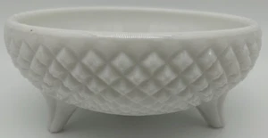 Diamond Point Candy Bowl~Vintage White Milk Glass~USED~ Westmoreland - Picture 1 of 6