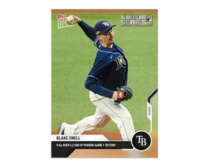 Blake Snell - MLB TOPPS NOW Card 329 - postseason 9Ks over 5.2 SHO IP 2020 al