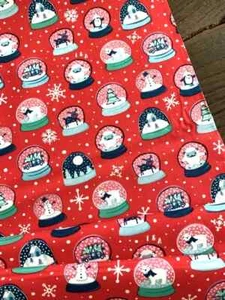 3 Yards Digital Baumwollstoff - QT Stoffe Weihnachten Urlaub Minis Schneekugeln R - Bild 1 von 1