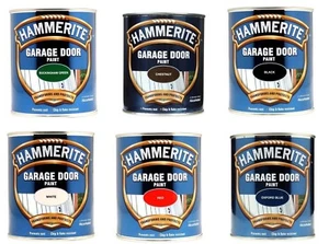 Pintura de puerta de garaje Hammerite 750 ml negro azul castaño verde rojo esmalte blanco - Imagen 1 de 7