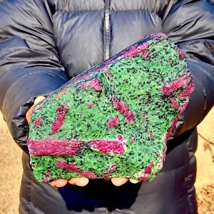 4LB Natural green Ruby zoisite (anylite) crystal Chakra Reiki Healing Energy - Picture 1 of 14
