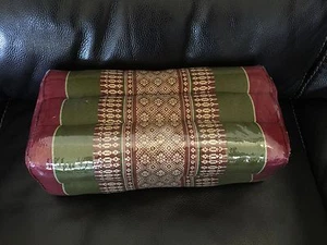 NEU! Traditionelles Thai/Siam Kapok Faser gefülltes Kulturkissen Unikat Handarbeit - Bild 1 von 4