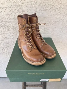 MINT Rolling Dub Trio Roots 8.5" Boot Brown Horsebutt Size 10 - Picture 1 of 14