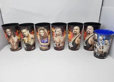WWE 7-ELEVEN SUMMERSLAM 2010 SUPER BIG GULP CUPS Big Show Eve Edge "Lote de 7" Foto 1 de 4