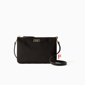 Bolso Bandolera Kate Spade New York Dawn Triple Refuerzo Mediano Negro Nylon - Imagen 1 de 3