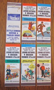 ZETTLE SUNOCO GAS STATION MATCHBOOK COVERS: MILTON, PA EMPTY MATCHCOVERS -B23 - Picture 1 of 2