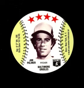 Discos MSA Dairy Isle 1977 Jim Palmer Baltimore Orioles como nuevos - Imagen 1 de 2