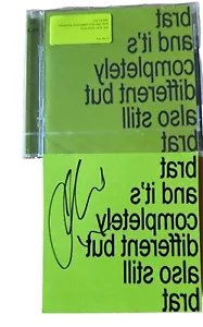Charli XCX SIGNED AUTOGRAPHED Art Card Brat and it's completely different + CD - Imagen 1 de 1