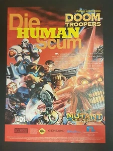 Doom Troopers Mutant Chronicles Sega Genesis Print Ad Original Art 7,75x10,80 - Bild 1 von 1