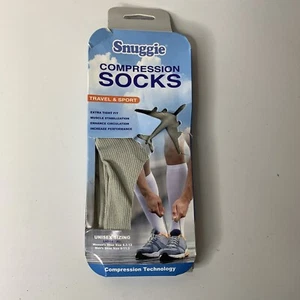 SNUGGIE High Compression Flight Socks Travel Sport Sz Unisex L/XL - Picture 1 of 3