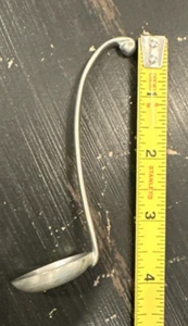 "Cuchara de peltre de jardín pequeña cuchara mango curvo 4 3/8""" - Imagen 1 de 4