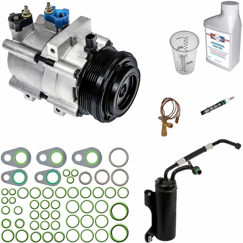 Compresor de aire acondicionado Omega con kit de reparación de aire acondicionado para Ford Super Duty E-250 E-150 Foto 1 de 1