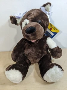 Build A Bear Fudge Pup Puppy Dog BAB 015166 Stuffed Animal Seated - Picture 1 of 11