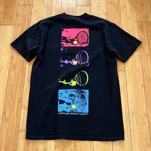 Undefeated Shirt Mens Medium Black Short Sleeve UNDFTD Sporting Goods Tennis - Picture 1 of 7