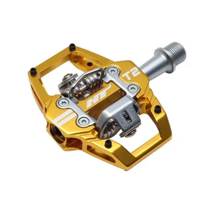 HT Pedals T2 Clipless Platform Pedals, CrMo - Gold - Picture 1 of 1