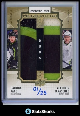 2016 UPPER DECK PREMIER PATRICK KANE VLADIMIR TARASENKO MEGA DUOS: PATCH MEM /25 - Imagem 1 de 4