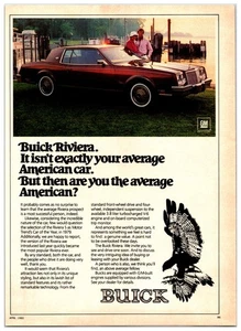 Vintage 1980 Buick Riviera Car Original Print Ad (8in x 11in) Advertisement - Picture 1 of 1