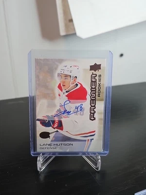 2024-25 Upper Deck Premier Lane Hutson Premier Rookie Auto Bronze - Image 1 of 4