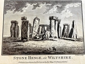 1780's STONEHENGE IN WILTSHIRE Original Antique Copper Engraving By ALEX HOGG - Picture 1 of 2