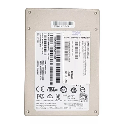 IBM 00VN223 400GB Write Intensive SFF 2.5in SAS-3 12G SSD 01EJ590 MTFDJAK400MBS - Image 1 of 3
