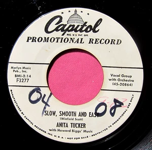 ANITA TUCKER - Slow Smooth and Easy - clean Promo 45 rpm - Capitol 3277 - Picture 1 of 2