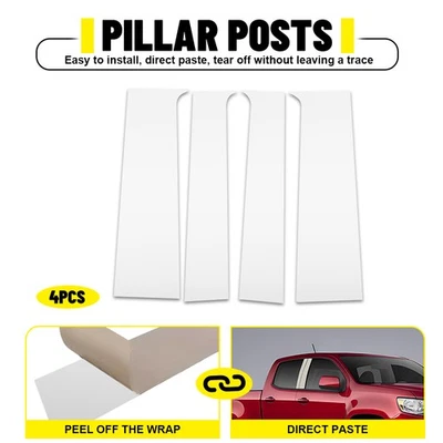 4 шт хромированных накладок на стойку окна двери для Chevy Colorado GMC Canyon 2015-2022 годов выпуска - Изображение 1 из 4