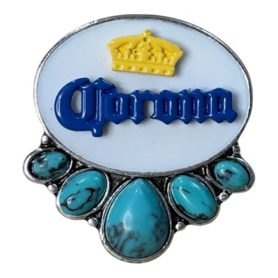 Corona Beer Ring Turquoise Stone Adjustable Novelty Ring Stretch Adjustable - Image 1 of 3
