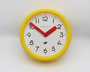 Newgate Post-Modern Style Kitchen/Pantry Citrus Yellow Quartz Wall Clock - Picture 1 of 6