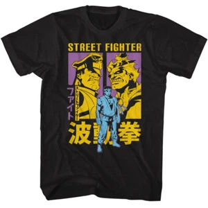Street Fighter Akuma vs M Bison Black T-shirt - Picture 1 of 20