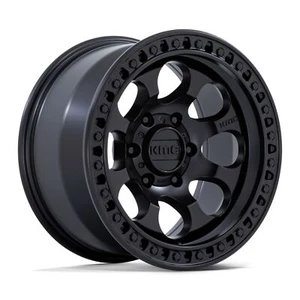KMC KM550 Riot Sbl 17x9 6x5.5 Satin Black Wheel 17" -12mm Rim - Picture 1 of 6