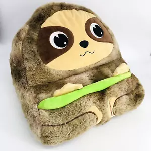 BEE HAPPY KIDS BROWN LEMUR SLOTH TABLET-IPAD-BOOK STAND HOLDER STUFFED ANIMAL - Picture 1 of 11