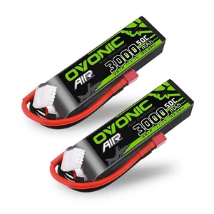 OVONIC 3S Lipo Battery 50C 3000mAh 11.1V Lipo Battery with Dean-Style T Conne... - Picture 1 of 6