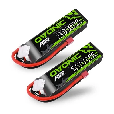 OVONIC 3S Lipo Battery 50C 3000mAh 11.1V Lipo Battery with Dean-Style T Conne... - Image 1 of 4