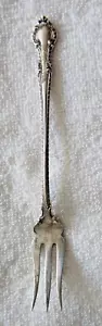 English Gadroon Gorham Sterling Silver Seafood Cocktail Lobster Shrimp Fork - Picture 1 of 2