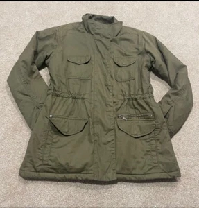 Women’s Size Small Horny Toad Green Ghostwriter Utility Jacket Wool Blend Lining - Picture 1 of 9
