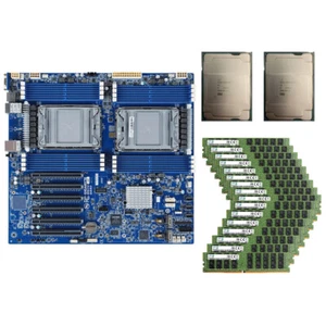 GIGABYTE MD72-HB3 Motherboard + 2x Intel Xeon Gold 6336y ES CPU + 512GB RAMs - Bild 1 von 6