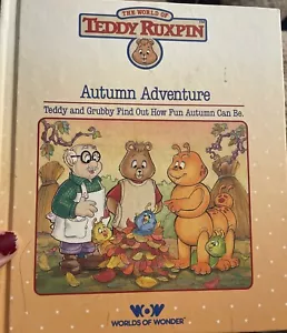 Libro de aventuras de otoño Teddy Ruxpin 1986 Worlds of Wonder de colección - Imagen 1 de 3