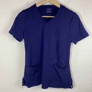 Blusa Médica de Enfermera JAANUU Para Mujer M Azul Marino Antimicrobiano Relajada 3 Bolsillos Cuello en V - Imagen 1 de 5