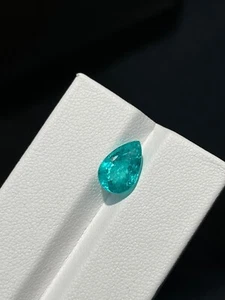 GIA CERTIFIED 3.32 Carat -NATURAL PARAIBA TOURMALINE LOOSE GEMSTONES - Picture 1 of 8