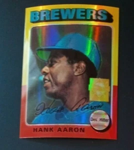 1999 Topps Chrome Hank Aaron Refractor (1975) #22 of 23 near.mint-mint - Picture 1 of 2