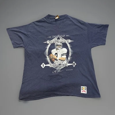 Camiseta De Colección Años 90 Nuez moscada Troy Aikman Dallas Cowboys Puntada Única Talla XL Foto 1 de 4