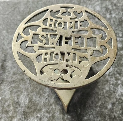 Vintage Brass "Home Sweet Home" Candle Reflector or Trivet - Image 1 of 4